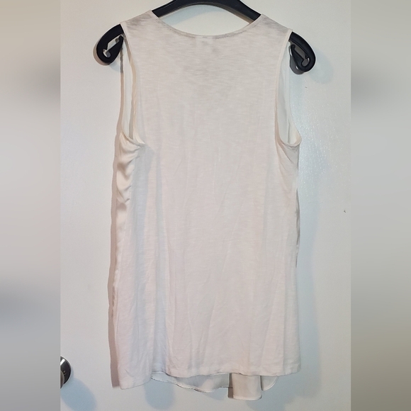 Dolan Left Coast Rayon White Twist Blouse Small - Picture 3 of 6